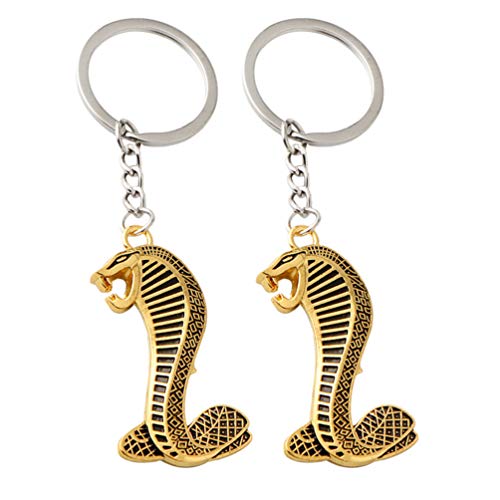 PRETYZOOM 2Pcs Edelstahl Cobra Schlüsselanhänger Einzigartige Schlange Schlüssel Ringe Geschenk von PRETYZOOM