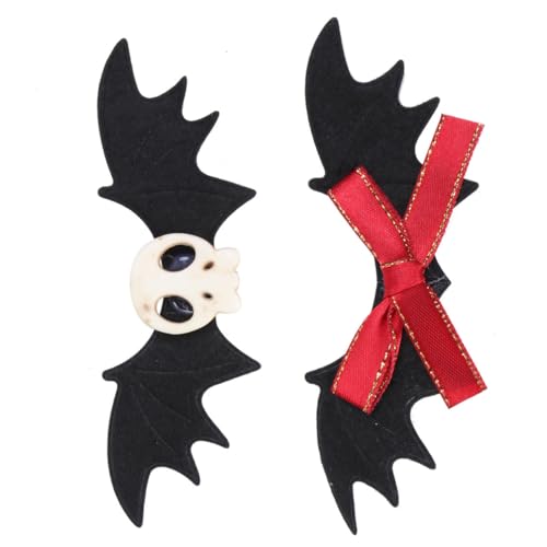 PRETYZOOM 2st Halloween-karte Kinder Cosplay Haarspange Fledermaus Haarschmuck Schädelförmige Haarspange Cartoon-haarnadel Für Halloween Dekorative Haarnadeln Harz Krawatte Geschenk Mädchen von PRETYZOOM