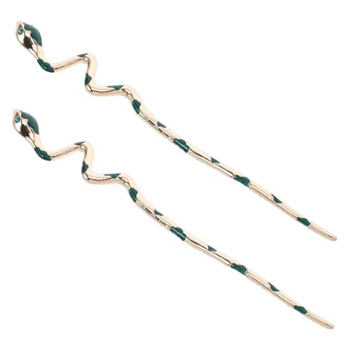 PRETYZOOM 2stücke Schlangen-haarstäbe Aus Legierung Haarschmuck Für Frauen Haarnadeln Für Dutts Und Langes Haar Haarextras Für Halloween Und Hochzeiten von PRETYZOOM