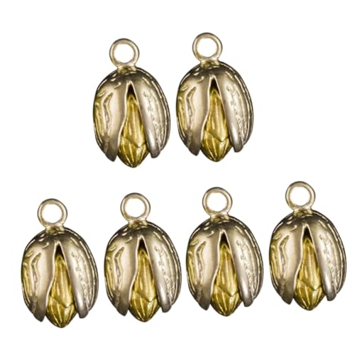 PRETYZOOM 3 Sätze Pistazienförmiger Schlüsselanhänger Mit Feiner Verarbeitung Set Gelb Und Weiß Für Kreative Taschenaccessoires Und 2 Stücke * 3 von PRETYZOOM