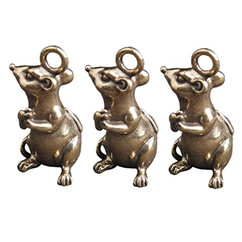 PRETYZOOM 3 Stück Messing Schlüsselanhänger Teiliges Kleine Schlüsselringe Langlebig Robust Kompakt für Frauen Tier Schmuck von PRETYZOOM