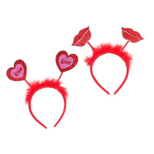 PRETYZOOM 4 Stirnband Glitzer- -Stirnband Valentinstag Haarband haarschmuck haar zubehör weihnachtsdeko Pailletten-Stirnband karneval kopf weibliche Parteikopfdekoration von PRETYZOOM