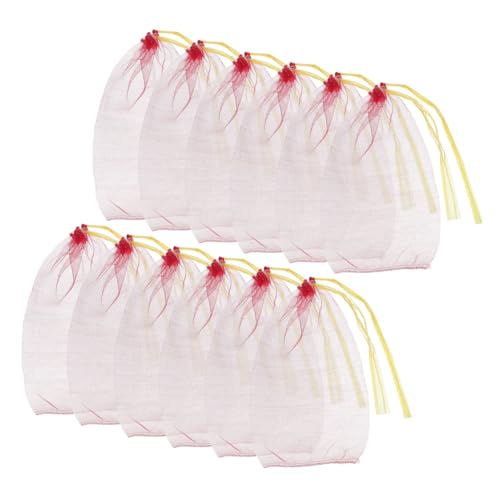 PRETYZOOM 50 Stück Netztasche Mesh-gemüsebeutel Brennholztasche Produkt Mesh-Tasche Mesh-erzeugnisbeutel Wiederverwendbare Beutel Für Gemüseprodukte Mesh Produzieren Taschen Plastik Rot von PRETYZOOM