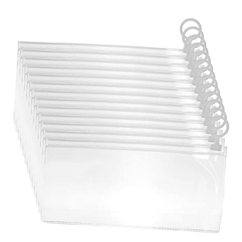 PRETYZOOM 50 Stück Transparente Schreibwaren Tasche Durchsichtige Kosmetiktaschen Münzgeldbeutel Bleistiftbeutel Bleistift-Aufbewahrungstasche Etui Hohe Kapazität Reisen Reißverschluss PVC von PRETYZOOM