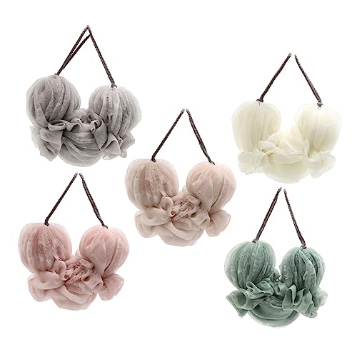 PRETYZOOM 5st Badebar Badeschwamm Mesh Stretch-rückenschwamm Duschtücher Spa- -massagegerät Reinigungsschwämme Badeschwämme Zum Duschen Bad Luffa Doppelseitig Badetuch Pe Feinmaschig von PRETYZOOM