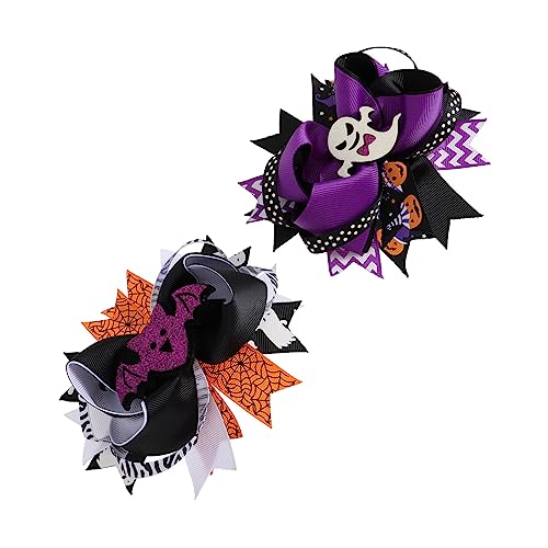 PRETYZOOM Dekorative Haarspangen 6 Stk Halloween- Halloween Bownot Haarspangen Halloween-haarband Haarspange Mit Gruseliger Schleife Für Kinder Schmuck Für Kinder Stoff Schmücken Mädchen von PRETYZOOM