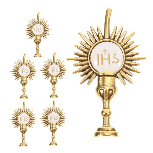 PRETYZOOM 6stücke Kruzifixnadeln Zur Erstkommunion Brustnadeln Aus Zinklegierung Kelchkreuzbroschen Religiöse Anstecknadeln Für Hemdkragen Kommunionnadeln Mit Kreuz von PRETYZOOM