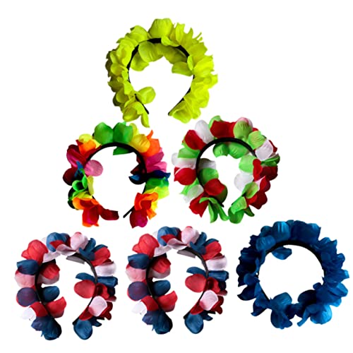 PRETYZOOM 6 Stücke Festival Stirnbänder Party Kopfschmuck Strand Party Haar Hautpflege Haarband für Frauen Leistung Haarband von PRETYZOOM