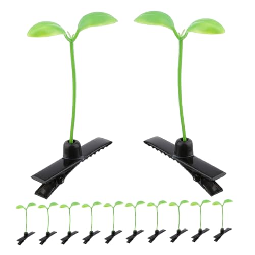 PRETYZOOM 60st Sojasprossen Haarnadel Pflanzenhaarspangen Sprießen Haarnadeln Grün Haarspangen Klein Pflanzensprossenklammern Für Haare Haarspangen Lustig Haarklammer Green Plastik von PRETYZOOM
