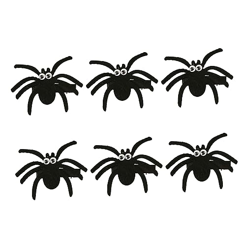 PRETYZOOM 6st Spinne Haarnadel Kristallklammern Für Haare Haarnadelklemme Spinnenhaarnadel Mädchen Haarnadel Blumenhaarspangen Perle Haarspangen Stifte Haarnadeln Kind Ausgabekarte Halloween von PRETYZOOM