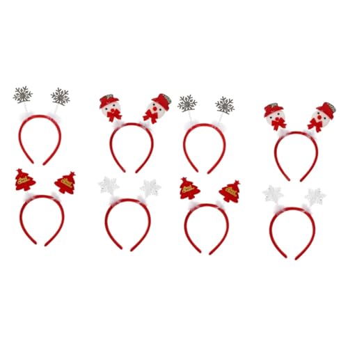 PRETYZOOM 8 Weihnachtsstirnband weihnachtsschneemann kopfschmuck weihnachtsbaum kopfschmuck christmas haarreif christmas headband Haarbänder für Damenhaar kleidung Santa Haarband von PRETYZOOM