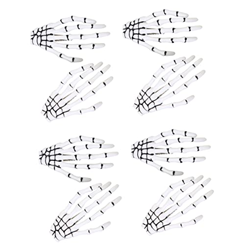 PRETYZOOM 8 Stk Haarnadel Skelett- -haarspange Geschenke Für Frauen Skelett-handhaarspangen Für Frauen Skelett-clips Halloween-haarspangen Plastik Weiß Fräulein Punk Handclip von PRETYZOOM