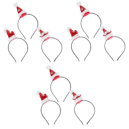 PRETYZOOM 9 Weihnachtsstirnband weihnachtsfeier hut Weihnachtsmann Haarband kinder haarschmuck fasching haarschmuck Stirnband für Kinder Haarschmuck für Kinder Weihnachtsstirnbänder von PRETYZOOM