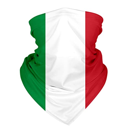 PRETYZOOM Bandana Schlauchschal Italien Flagge Sonnenschutz Halstuch Stirnband Kopftuch Nackenschutz Elastiche Schal Sturmhaube Unisex Sport Camping Radfahren Angeln Wandern Laufen Motorrad von PRETYZOOM