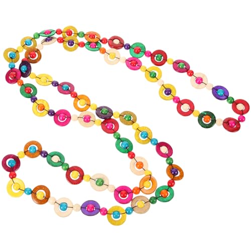 PRETYZOOM Böhmische Ethnische Halskette Lange Bunte Runde Perlenkette Vintage Handgemachte Boho Schmuck für Frauen Damen Muttertag von PRETYZOOM