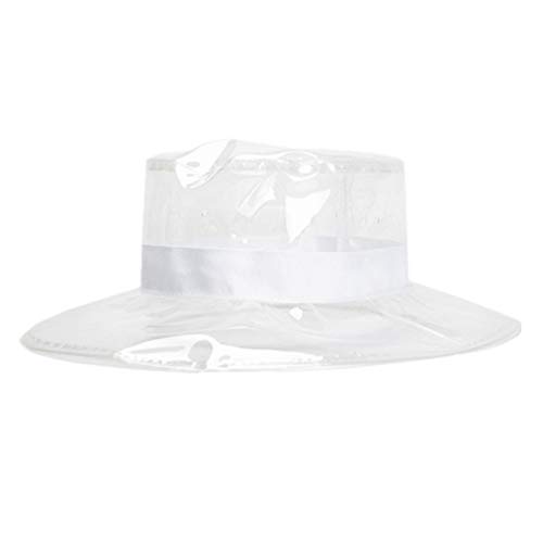 PRETYZOOM Damen Regenhut Transparent PVC Regenhut Regenmütze Haarschutz Klare Kopfbedeckung Sonnenblende Kappe von PRETYZOOM