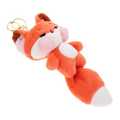 PRETYZOOM Fuchs Schlüsselanhänger Weihnachtsfuchs-Ornament Plüsch-Fuchs-Schlüsselanhänger Kinder Geldbörse Spielzeug Plüsch-Fuchs-Anhänger Schlüsselanhänger süß Tier Charme von PRETYZOOM