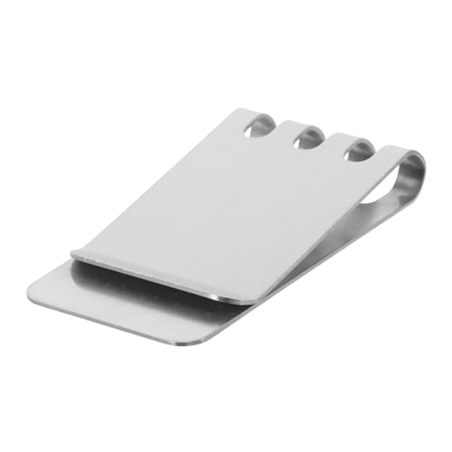 PRETYZOOM Geldbörse Aus Edelstahl Stichworte Geldclip -Brieftasche Schlank Cash-Clip Clip Zur Aufbewahrung Von Bargeld Clip-geldbörse Geld-Organizer-Clip Geldklammern Rostfreier Silber von PRETYZOOM