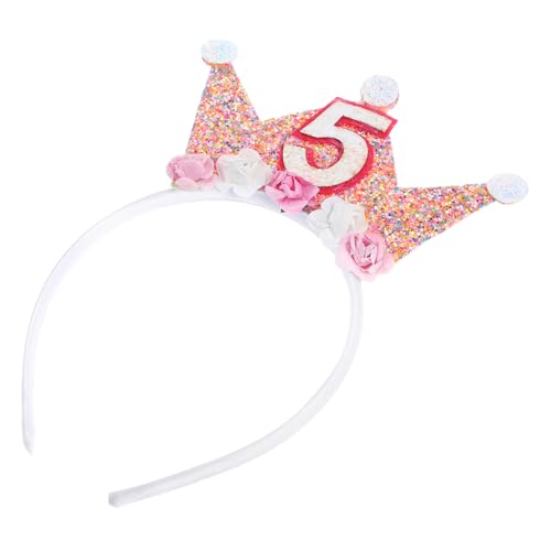 PRETYZOOM Glänzendes -stirnband Für Mädchen Prinzessinnen-krone Haarschmuck Für Kleinkinder Geburtstags-stirnband Party-accessoire Festiveinsatz Junge Mädchen-muster Einfach Tragbar von PRETYZOOM