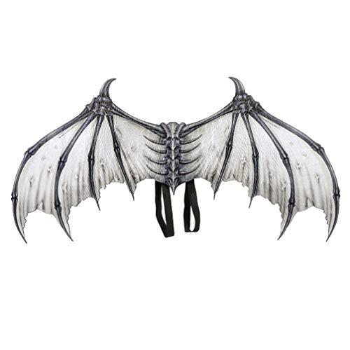 PRETYZOOM Halloween Devil Wings Kostüm Faltbare Dämon Drachenknochenflügel für Halloween Party Kostüm Cosplay Zubehör (Schwarzer Knochen) von PRETYZOOM