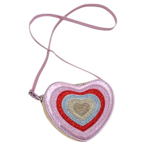 PRETYZOOM Herzförmige Umhängetasche Handtasche Für Kleine Mädchen Herz-umhängetasche Für Mädchen Herz-geldbörse Umhängetasche Mit Herz Herztasche Stoff Taschen Kleines Mädchen Kind von PRETYZOOM