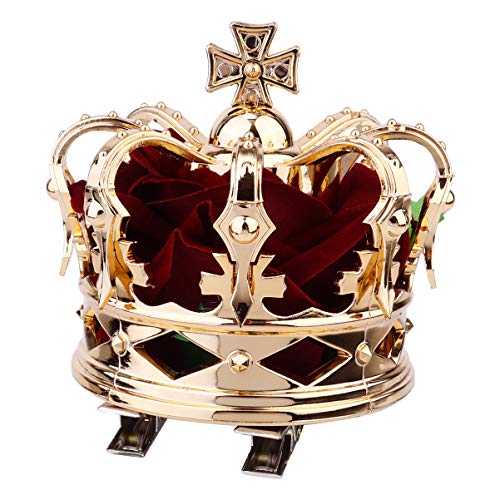 PRETYZOOM Mini King Crown Haarnadel Kopfschmuck Haarschmuck König Party Hüte Halloween Kostüm Abschlussball Zubehör (Rot) von PRETYZOOM