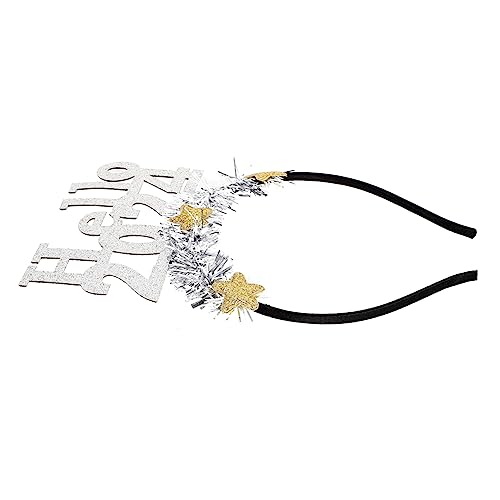 PRETYZOOM Neujahr Haarreifen 2024 Silvester Kopfband Mit Sternenmotiv Festlicher Haarschmuck Für Themenpartys Modernes Haaraccessoire Für Damen Und ädchen Silberfarbenes Design von PRETYZOOM