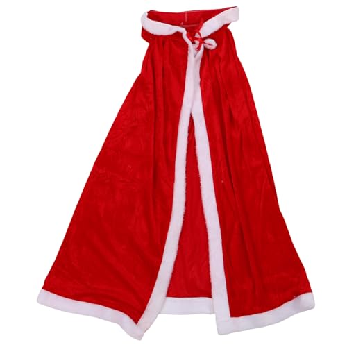 PRETYZOOM Neujahrs-cosplay-kostüm Halloween-kapuzenumhang Frau. Weihnachtsmann-umhang Weihnachtsumhang Mit Kapuze Weihnachtsparty-kostüm Frau Santa Cape Weihnachten Samt Mantel Fräulein von PRETYZOOM