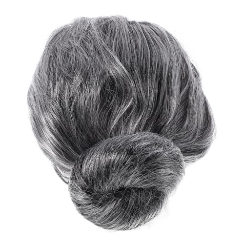 PRETYZOOM Perücke für Alte Damen Kurz Lockig Kunsthaar Oma-kostüm Atmungsaktiv Ohne Kappe für Cosplay-partys von PRETYZOOM