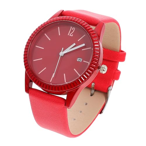 PRETYZOOM Quarzuhr Für Damen Modisch Und Elegant Noctilucence Hautfreundlich Rot von PRETYZOOM