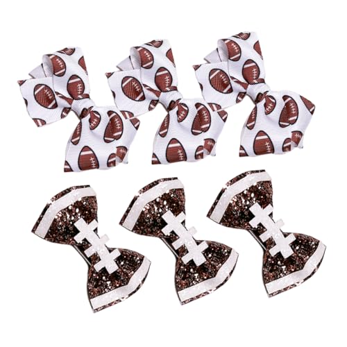 PRETYZOOM Softball-schleifen Für Mädchen Haarspangen Mit Rugby-motiven Haar-accessoires Mit Sport-motiven von PRETYZOOM