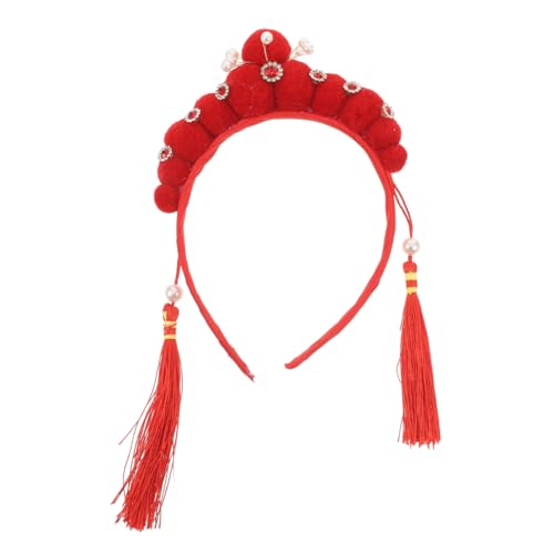 PRETYZOOM Stirnband mit Quaste Traditionelles Chinesisches Opern-stirnband für Frauen Rollenspiele Neujahrs-kopfbedeckung von PRETYZOOM