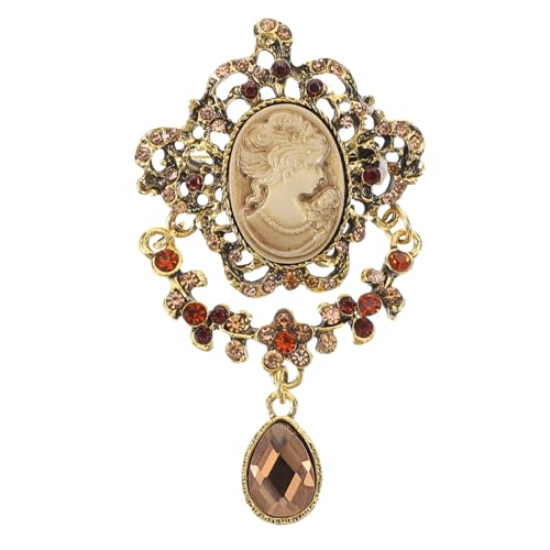 PRETYZOOM Vintage Schönheitsbrosche Broschen Strass-brustnadel Boutonniere-anstecknadel Broch Brosche Mit Retro-strasssteinen Nageldekorationen Schmücken Fräulein Legierung Kleidung Schal von PRETYZOOM