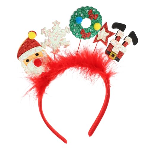 PRETYZOOM Weihnachtsfeiertags-stirnband Haarschmuck Weihnachts-cosplay-stirnband Schneeflocke Stirnband Stirnbänder Für Erwachsene Schneeflocken-kopfschmuck Dekorationen Kind Gefühlt Mädchen von PRETYZOOM