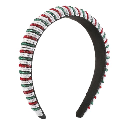 PRETYZOOM Weihnachtsstirnband Für Frauen Weihnachtskopfschmuck Haarverzierung Süße Haarbänder Kopfschmuck Für Weihnachtsfeiern Perlenstirnband Stirnbänder Fräulein Haarring Stoff Weihnachten von PRETYZOOM