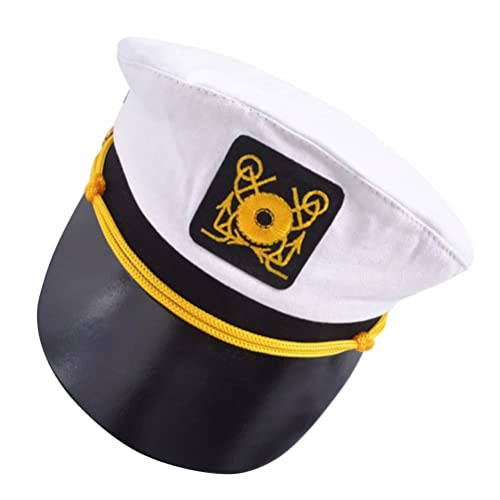 PRETYZOOM Yacht Boot Kapitän Hut Schiff Seemann Kappe Seeboot Seemann Marine Admiral Kappe Lustige Partyhüte für Männer Frauen Marine Partyzubehör von PRETYZOOM