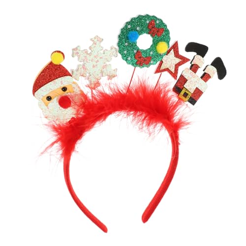 PRETYZOOM niedliche weihnachtskopfhutdeckel Haarschmuck für Mädchen christmas haarreif christmas headband Weihnachtsbaumgirlande Stirnband Haarschmuck für Weihnachten Erwachsener von PRETYZOOM