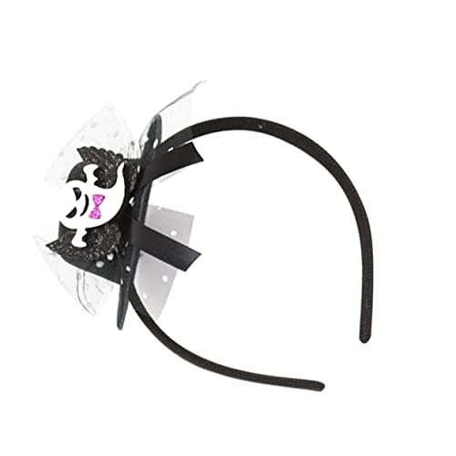 PRETYZOOM Haarschmuck Schwarzes Zylinder-stirnband Halloween-hüte Für Frauen Halloween-stirnband Für Erwachsene Geist Halloween-haarschmuck Für Frauen Bilden Skelett Das Haustier Fräulein von PRETYZOOM