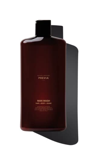 PREVIA MAN Wash Hair + Body + Shave 1000 ml von PREVIA
