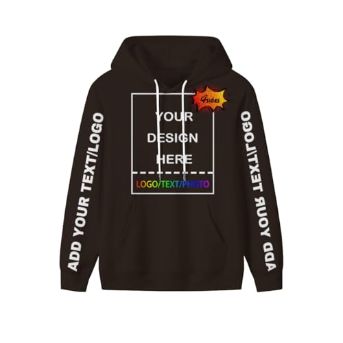 PRFELMG Unisex Hoodie Gestalten Sie Ihr eigenes Hoodies - personalisierte Paar-Sweatshirts - Team-Sweatshirt - benutzerdefinierte Sweatshirts für Paare - Geschenke auf Vorder-/Rückseite/Ärmel von PRFELMG