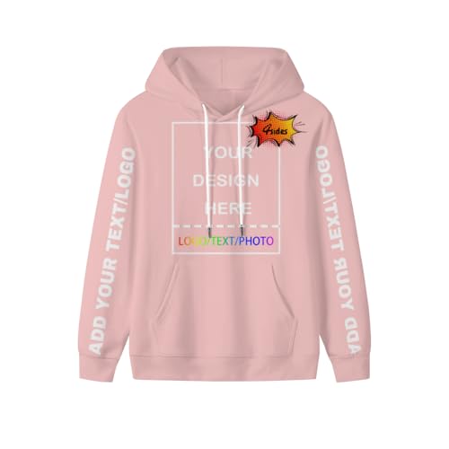 PRFELMG Unisex Hoodie Gestalten Sie Ihr eigenes Hoodies - personalisierte Paar-Sweatshirts - Team-Sweatshirt - benutzerdefinierte Sweatshirts für Paare - Geschenke auf Vorder-/Rückseite/Ärmel von PRFELMG
