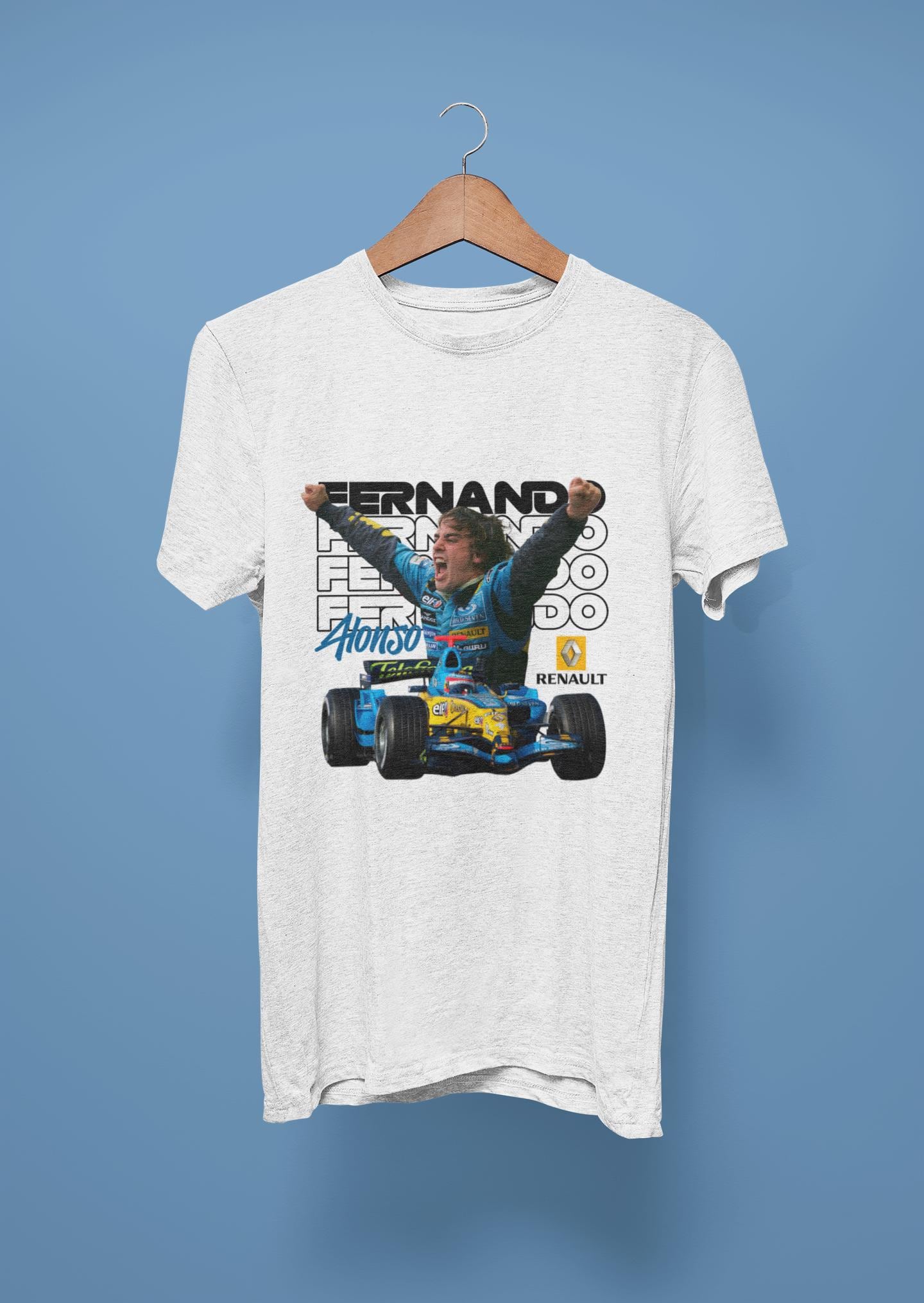 Fernando Alonso Retro Victory T-Shirt von PRGCLOSET