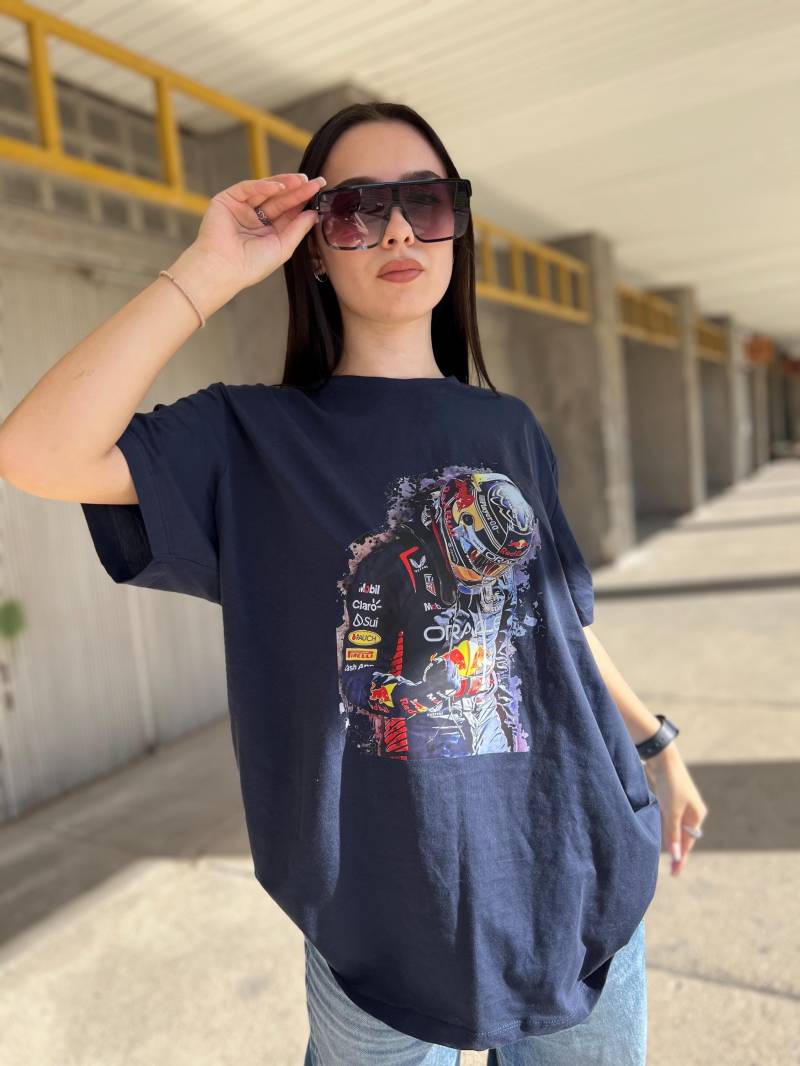 Max Verstappen T-Shirt Mit Print Max Verstappen T-Shirt Mit Print von PRGCLOSET