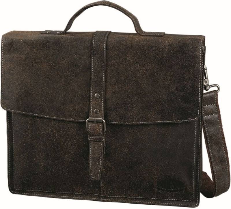 PRIDE & SOUL Aktentasche Businesstasche Lucky 37x30x8cm Leder braun von PRIDE & SOUL