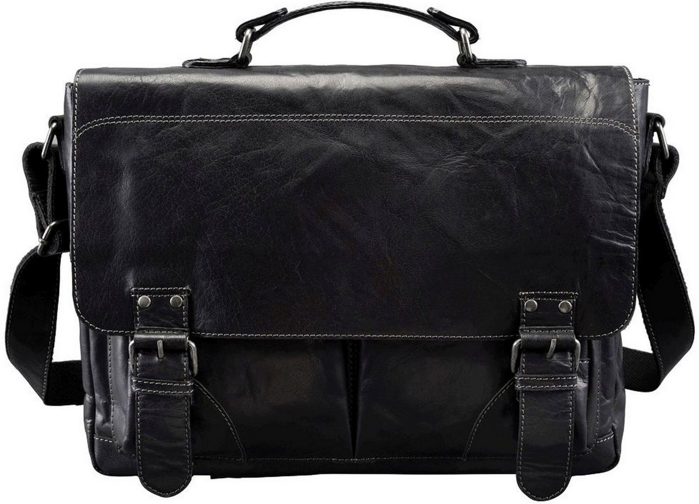 PRIDE & SOUL Umhängetasche Umhängetasche Baggie Bag XL 420x320x100mm Leder schwarz PRIDE & SOUL Umhängetasche Umhängetasche Baggie Bag XL 420x320x100mm Leder schwarz von PRIDE & SOUL