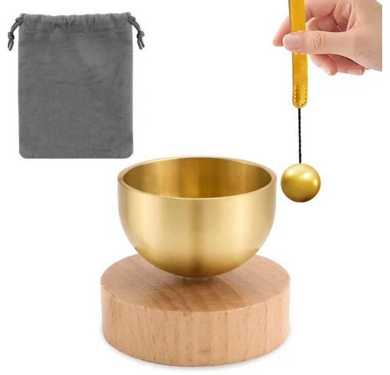 PRIISF Beruhigungs- und Entspannungsgerät Original Tibetische Klangschale Mini Klangschalen Set Klang Schüssel, Silent Mind Percussion-Set Handgefertigtes Komplett mit Kissen Klöppel, Messing Klangschale Meditationszubehör Geschenke für Frauen, Männer, für Meditation Sound Chakra Healing Yoga Entspannung von PRIISF