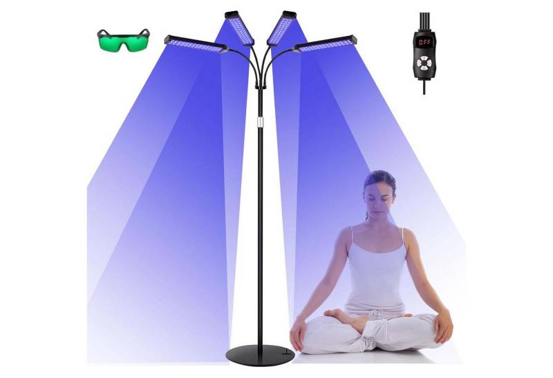 PRIISF Kosmetikbehandlungsgerät Bräunungslampe LED Solarium Licht 35W Körper Gesichtssolarium Zuhause, 5 Helligkeitsstufen und 3 Modi: 460+490nm/460 nm/490 nm, Gesichtsbräuner Blaues Licht Therapie Sonnenlampe, Strahlend frische und streifenfreie, gesunde Bräune, alle Hauttypen von PRIISF