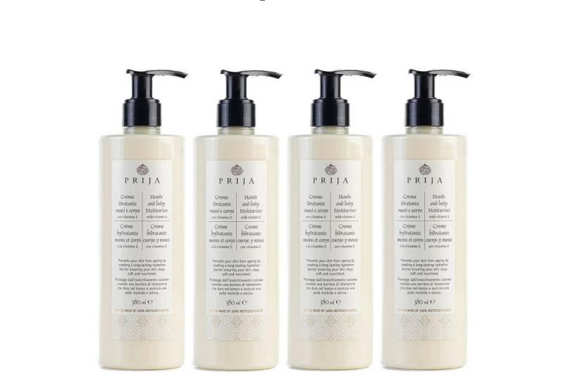 PRIJA Bodylotion PRIJA Hand & Körperlotion mit Vitamin E & Sheabutter, 4-tlg. von PRIJA