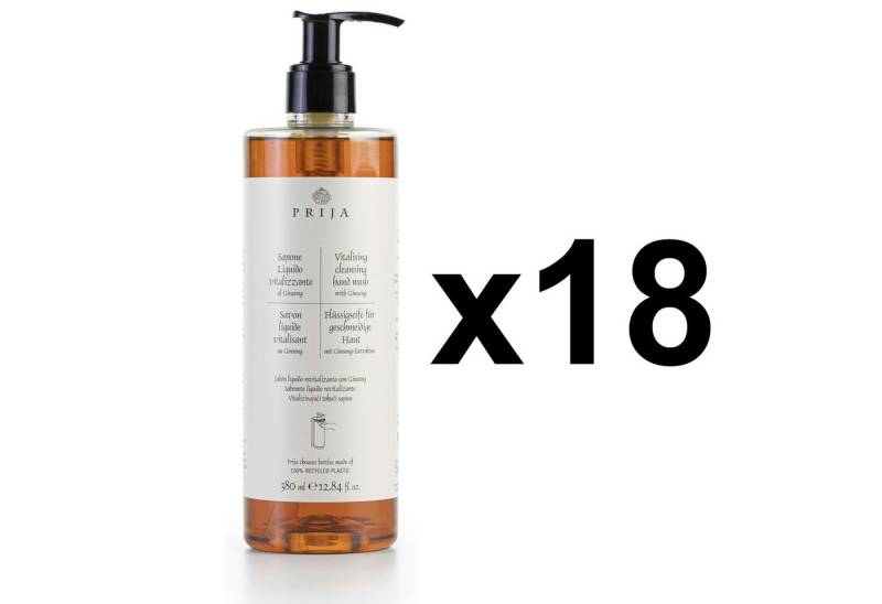 PRIJA Flüssigseife PRIJA vitalisierend mit Ginseng 18x380ml Flakon Seife Hotelseife, 18-tlg. von PRIJA