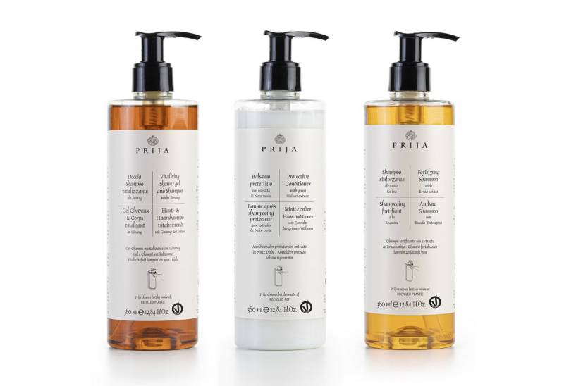 PRIJA Haarpflege-Set PRIJA 3x380ml Haarshampoo, Aufbaushampoo, Pflegespülung Ginseng, 1-tlg. von PRIJA